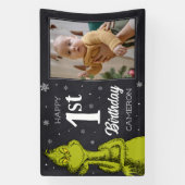 Grinch Schoolbord Verjaardag Spandoek (Verticaal)