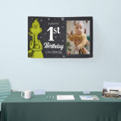 Grinch Schoolbord Verjaardag Spandoek (Beurs)