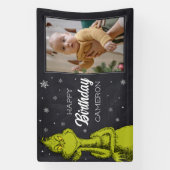 Grinch Schoolbord Verjaardag Spandoek (Verticaal)
