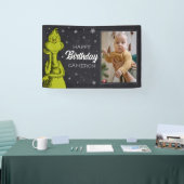 Grinch Schoolbord Verjaardag Spandoek (Beurs)