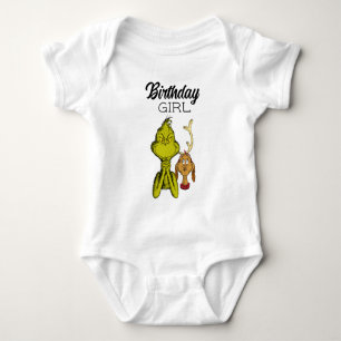 Grinch Schoolbord Verjaardagsmeisje Romper