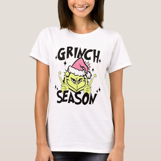 Grinch Season T-shirt | Grappig Kerst Grinch T-shi (Voorkant)