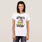 Grinch Season T-shirt | Grappig Kerst Grinch T-shi (Voorkant volledig)
