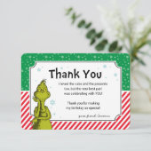 Grinch Sneeuwvlok Verjaardag Bedankt (Staand voorkant)