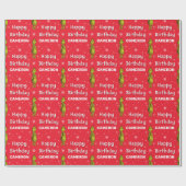 Grinch Sneeuwvlok Verjaardag Cadeaupapier (Vlak)