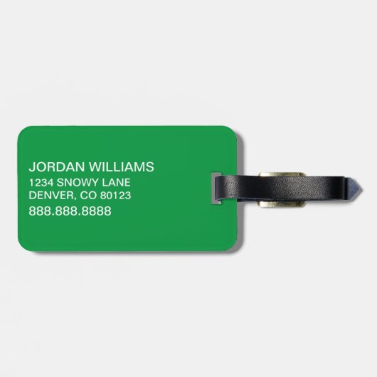 Grinch Snowboarden Bagagelabel (Achterkant horizontaal)