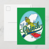 Grinch Snowboarden Briefkaart (Voorkant / Achterkant)