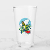 Grinch Snowboarden Glas (Voorkant)