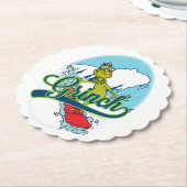 Grinch Snowboarden Kartonnen Onderzetters (Gekanteld)