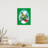 Grinch Snowboarden Poster (Keuken)
