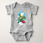 Grinch Snowboarden Romper (Voorkant)