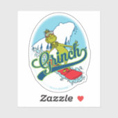 Grinch Snowboarden Sticker (Vel)