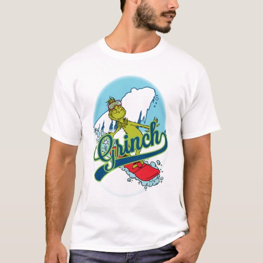 Grinch Snowboarden T-shirt (Voorkant)