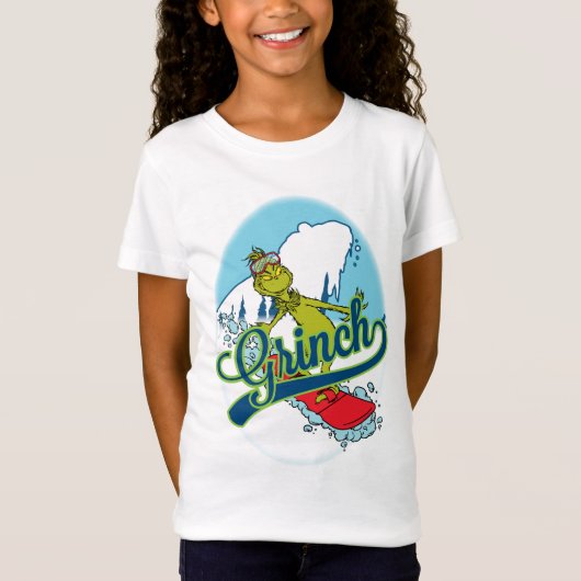 Grinch Snowboarden T-shirt (Voorkant)