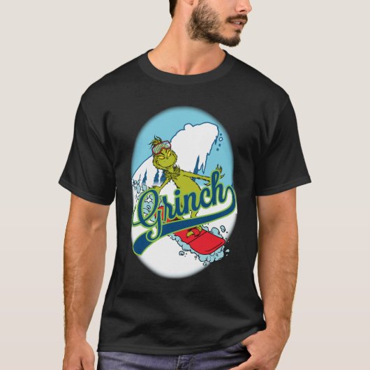 Grinch Snowboarden T-shirt (Voorkant)