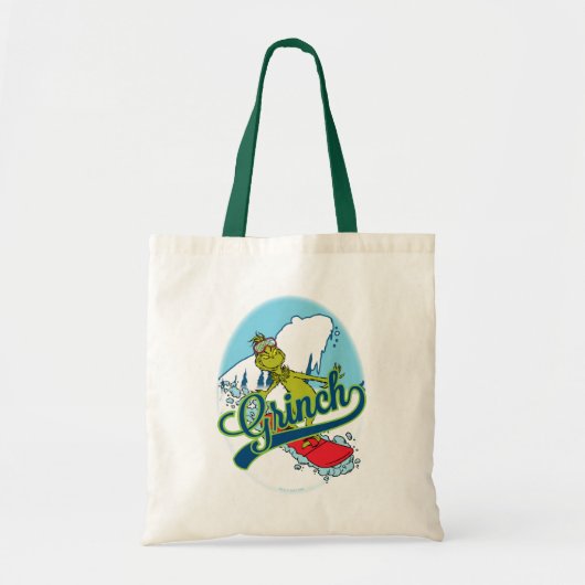 Grinch Snowboarden Tote Bag (Voorkant)