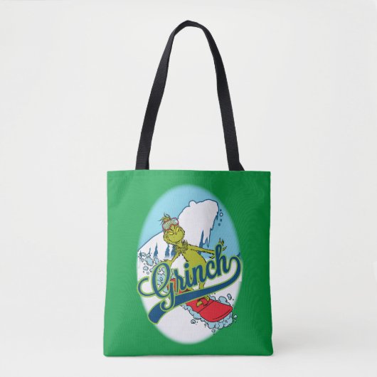 Grinch Snowboarden Tote Bag (Voorkant)