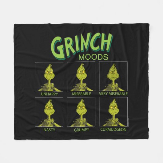 Grinch | Stemmingen Grafiek Fleece Deken (Voorkant (Horizontaal))