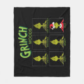 Grinch | Stemmingen Grafiek Kersteditie Fleece Deken (Voorkant)