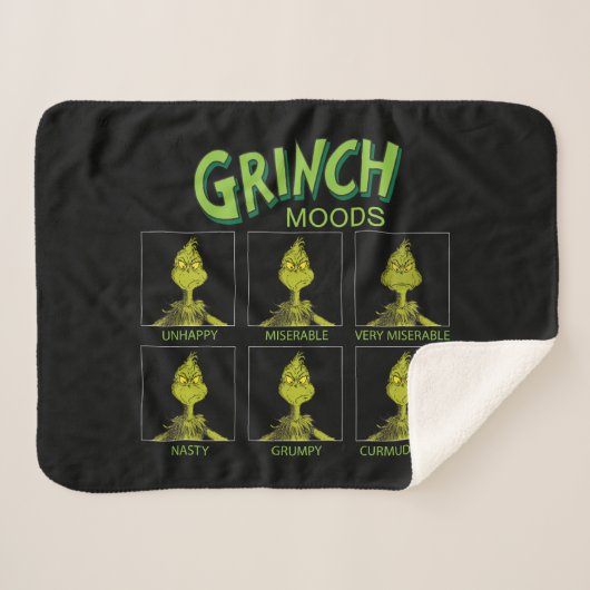 Grinch | Stemmingen Grafiek Sherpa Deken (Voorkant (horizontaal))