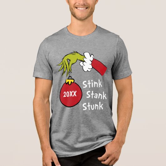 Grinch | Stink Stank Stunk Tri-Blend Shirt (Voorkant)