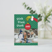 Grinch | Stonk Stonkte Gestonken Feestdagenkaart (Staand voorkant)