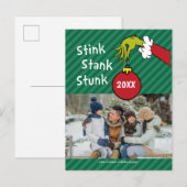 Grinch | Stonk Stonkte Gestonken Feestdagenkaart (Voorkant / Achterkant)