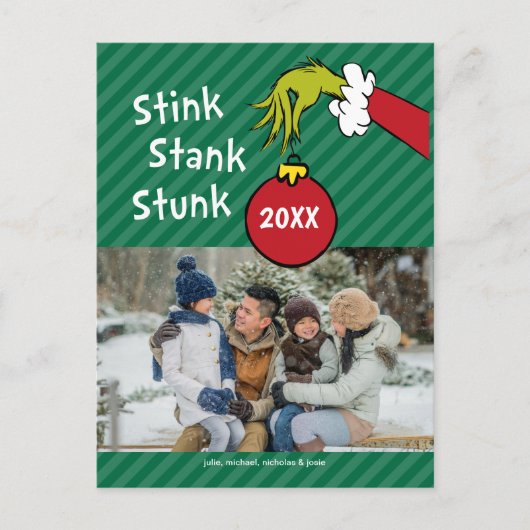 Grinch | Stonk Stonkte Gestonken Feestdagenkaart (Voorkant)