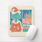 Grinch | Stop Kerstmis Vintage Grafiek Muismat (Met muis)