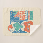 Grinch | Stop Kerstmis Vintage Grafiek Sherpa Deken (Voorkant (horizontaal))