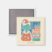 Grinch | Stop Kerstmis Vintage Grafisch Magneet (Voorkant / Achterkant)