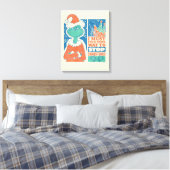Grinch | Stop Kerstmis Vintage Grafisch Ontwerp Canvas Afdruk (Insitu (Slaapkamer))