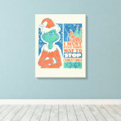Grinch | Stop Kerstmis Vintage Grafisch Ontwerp Canvas Afdruk (Insitu (Houten vloer))