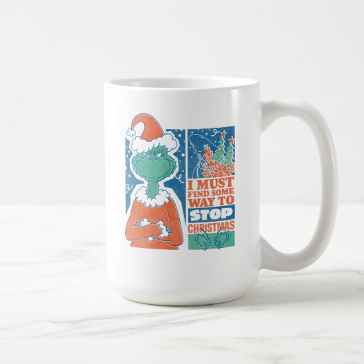 Grinch | Stop Kerstmis Vintage Grafisch Ontwerp Koffiemok (Rechts)