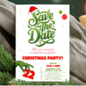 Grinch Style Christmas Party Save the Date Kaart