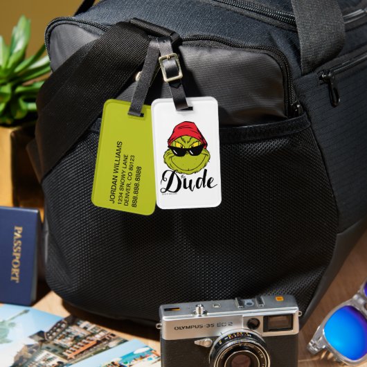 Grinch | The dude Bagagelabel (Voorkant /achterkant)