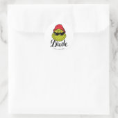 Grinch | The dude Ronde Sticker (Tas)