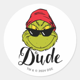 Grinch   The dude Ronde Sticker