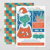 Grinch Ugly Sweater Holiday Party Feestdagenkaart (Voorkant / Achterkant)