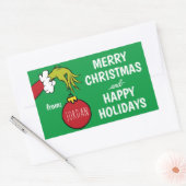 Grinch | Van Kerstcadeautag Rechthoekige Sticker (Envelop)