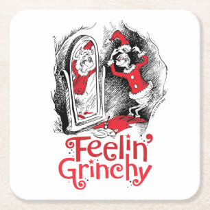 Grinch Voel je grinchy Kartonnen Onderzetters