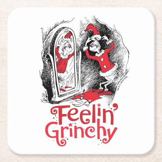 Grinch | Voel je grinchy Kartonnen Onderzetters (Voorkant)
