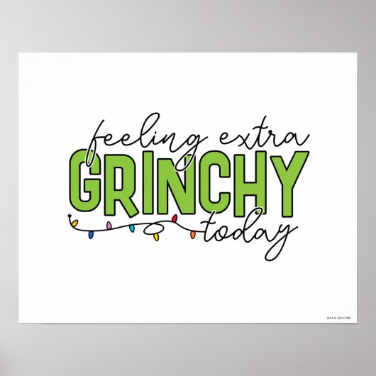Grinch | Voel me vandaag extra grincherig 4 Poster (Voorkant)