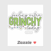 Grinch | Voel me vandaag extra grincherig 4 Sticker (Vel)