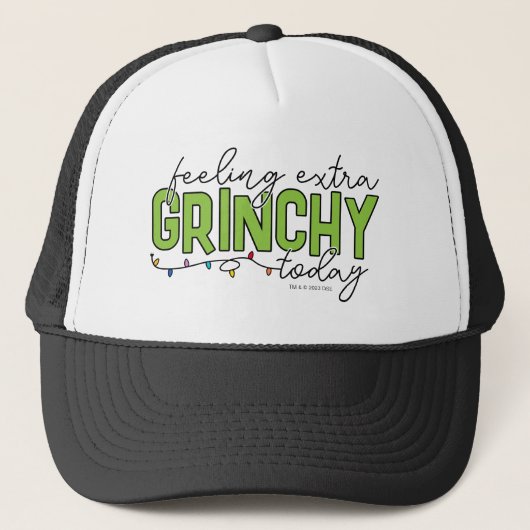 Grinch | Voel me vandaag extra grincherig 4 Trucker Pet (Voorkant)