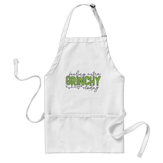 Grinch | Voel me vandaag extra Grinchy 4 Standaard Schort (Voorkant)