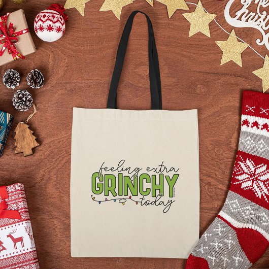Grinch | Voel me vandaag extra Grinchy 4 Tote Bag