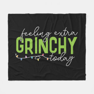 Grinch   Voel me vandaag extra grinchy Fleece Deken
