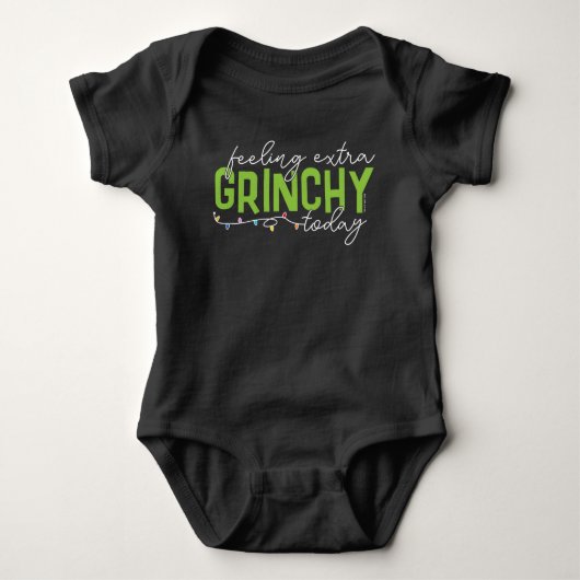 Grinch | Voel me vandaag extra grinchy Romper (Voorkant)