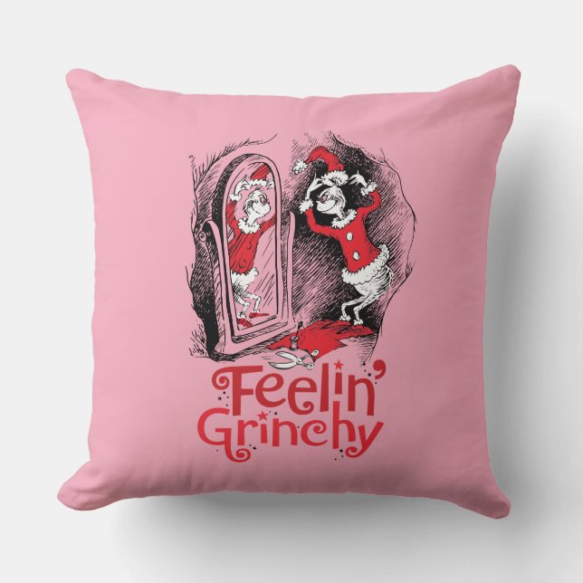 Grinch | Voelt zich grinchy Kussen (Voorkant)
